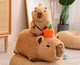 Капібара м'яка іграшка-антистрес подушка сквишмеллоу подарунок capybara з качечкою 25 см - зображення 7