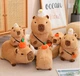 Капібара м'яка іграшка-антистрес подушка сквишмеллоу подарунок capybara з качечкою 25 см - зображення 6