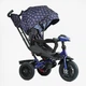 Детский велосипед с ручкой BestTrike "Perfetto" 8066/208-23 поворотное сиденье, надувные резиновые колеса, Синий со звездами - изображение 4