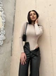 Боді жіночий – базовий у рубчик Hype brand 045 Бежевий 44-46 - зображення 3