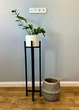 Подставка под вазон 90 см из натурального дерева черного цвета WoodDecor - изображение 1