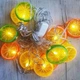 Светодиодная новогодняя гирлянда "Фрукты", 10 LED, 4м, на батарейках и USB, статический режим, Теплый белый - изображение 9