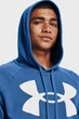 Чоловіче синє худі UA Rival Fleece Big Logo HD Under Armour S 1357093-474 - изображение 4