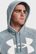Чоловіче блакитне худі UA Rival Fleece Big Logo HD Under Armour 3XL 1357093-465 - изображение 4