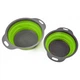 Друшляк силіконовий складаний 2 шт в комплекті Collapsible filter Baskets (великий + маленький) Зелений TRG-65270 - зображення 1