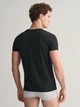 Набор футболок нательных мужских хлопковых GANT C-Neck T-Shirt 2-Pack 900002008-111 S 2 шт Белый/Черный (7325707122408) - изображение 3