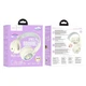 Наушники Hoco детские Bluetooth 5.3 400mAh TF/AUX/RGB подсветка Cute fun Milke White (W50_MW) - изображение 6