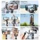 Стабілізатор для телефону з автоматичним відстеженням Gimbal CR Q18 з LED лампою та Bluetooth кнопкою Селфі палка Чорний - зображення 9