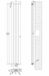 Дизайнерский радиатор отопления ARTTIDESIGN Livorno II 4/1800/272/50 вертикальный черный матовый - изображение 6
