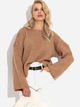 Sweter damski luźny Fobya F1265 34/36 Caramel (5903707126842) - obraz 1