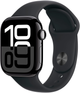 Smartwatch Apple Watch Series 10 GPS 42mm Jet Black Aluminium Case with Black Sport Band - S/M (MWWE3) - obraz 1