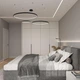 Чорна світлодіодна люстра з трьох кілець 40+60+80см «Circle» (52-9832-3B BLACK LED (400+600+800)) - зображення 2