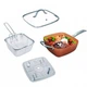 Сковородка-фритюрниця квадратная с крышкой TOP KITCHEN BN-8001 пароварка с антипригарным покрытием - зображення 3