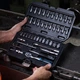 Набор инструмента Hoegert Cr-V 1/4" 46 ед. (HT1R216) - изображение 5