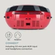 Портативний бумбокс Auna Roadie CD Червоний - зображення 5