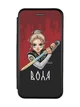 Чохол-книжка чорний з малюнком на Samsung Galaxy A07 (A075) Українська захисниця (принт 171) - зображення 1