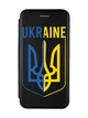 Чохол-книжка чорний з малюнком на Motorola Moto G72 Тризуб (принт 254) - зображення 1