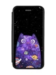 Чохол-книжка чорний з малюнком на Motorola Moto G72 Фіолетова кішка (принт 361) - зображення 1