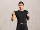 Спортивная футболка с быстросохнущей ткани для женщины Crivit LYCRA® 434762 M Черный - изображение 2