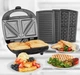 Вафельниця бутербродниця сендвічниця гриль електрична 4 в 1 Domotec MS 7704 знімні форми - зображення 6