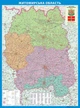 Стінна карта Житомирської області 138х100 см | НОВІ РАЙОНИ, ГРОМАДИ - 2024 рік - зображення 1