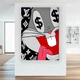 Картина на холсте для интерьера 50х70см - Bugs Bunny dollar eyes - изображение 2
