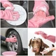 Силиконовые перчатки со щеткой CleansGlove, розовые - изображение 10