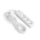 Сетевой удлинитель VIDEX ONCORD с/з 3п 3м (3x1.5мм) с кнопкой White VF-PD33G-W - изображение 1