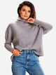 Sweter z golfem damski Awama A615 One Size Szary (5902360583894) - obraz 1