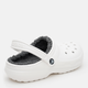 Chodaki damskie ocieplane Crocs Classic Lined Clog 203591-10M 39-40 (M7/W9) Białe (0191448251427) - obraz 4