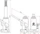 Домкрат гідравлічний Intertool 2 т 158-308 мм одноштоковий пляшковий вертикальний автомобільний (000016015) - зображення 3