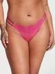 Жіночий комплект (бюст+трусики стрінги) Victoria's Secret Shine Strappy Unlined 75B/S рожевий - зображення 7