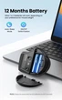 Мышь беспроводная UGREEN M751 сверхбыстрая с прокруткой Bluetooth 5.4 2.4G эргономичная 5000 точек на дюйм для MacBook планшетов ноутбуков компьютеров ПК Black (45792) - изображение 6