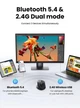 Мышь беспроводная UGREEN M751 сверхбыстрая с прокруткой Bluetooth 5.4 2.4G эргономичная 5000 точек на дюйм для MacBook планшетов ноутбуков компьютеров ПК Black (45792) - изображение 12
