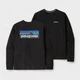 Лонгслив Patagonia Long-Sleeved P-6 Logo Responsibili-Tee Black BLK38518 M - изображение 2