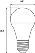 Світлодіодна лампа EUROELECTRIC LED A60 12W 960Lm SENSOR E27 4000K з датчиком руху (LED-A60-12274(ST)) - изображение 4