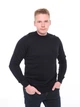 Свитер мужской темно-синий тонкий однотонный 100-4-1 L - изображение 1