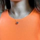 Серебряное колье с фианитами, вес изделия 5,36 гр (2160366) - изображение 7