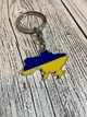 Патріотичний Брелок На Ключі Карта України ZARYAD Жовто-Синій - зображення 1