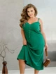 Класична сукня-комбінація з щільного атласу ST-Style 52560 62-64 Зелена - изображение 2