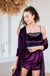 Комплект жіночий (халат+топ+шорти) Носи своє 44 Фіолетовий (p-4598-106415) - изображение 5