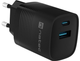 Ładowarka sieciowa NATEC Ribera GaN USB-A + USB-C 30W PD 3.0 QC3.0 Black (NUC-2141) - obraz 4