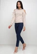 Женская блузка с вырезами на плечах Подіум 21260-BEIGE XXL Бежевый - изображение 2