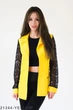 Женский пиджак с гипюрными вставками Подіум 21344-YELLOW S Желтый - изображение 1