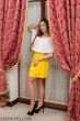 Жіноча спідниця Подіум Roberta 12379-YELLOW XS Жовтий - зображення 4