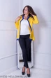 Женский пиджак-кардиган Подіум Cowl 11232-YELLOW/BLUE M Синежелтый - изображение 5