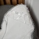 Крестильная крыжма с кружевом микрофибра 90*90 см детская Белый (П4К-mur-krizhma-001-03) - изображение 2