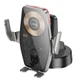 Автомобільний тримач із бездротовою зарядкою Hoco HW27 Traveler infrared RGB wireless 15W Black - зображення 3