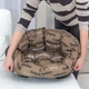 Лежак для кошек и собак пластиковый со съемной коричневой подушкой Ferplast SOFA 2 - изображение 3