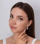 Серьги бижутерия Акцентные "дутые круги" jeweston Серебристого цвета - изображение 7